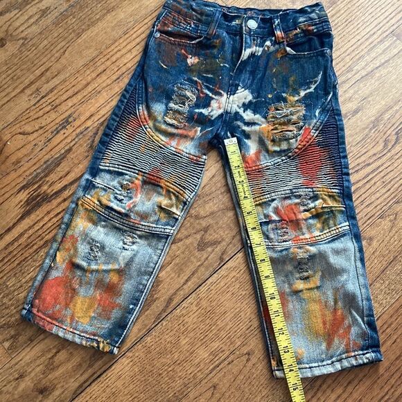 New Denim & Rivets Brush Painted Distressed Boys Jeans Size 4T - Picture 10 of 10